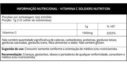 Imagem de Kit: Whey Protein Concentrado 1kg + Creatina 500g + Vitamina C Em Pó 500g + Arginina 250g - 100% Importado - Soldiers Nu