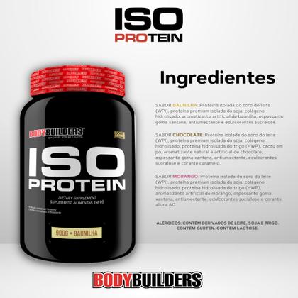 Imagem de Kit Whey Protein Isolado Iso Protein Pote 900g + Power Creatina 100g + BCAA 100g + Coqueteleira 600ml - Kit para Recuperação Muscular