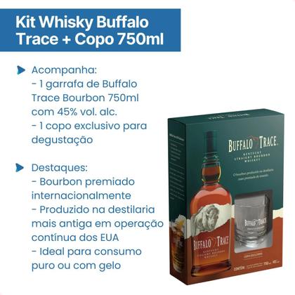 Imagem de Kit Whisky Buffalo Trace 750ml Importado + Copo