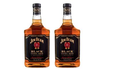 Imagem de Kit Whisky Jim Beam Black Bourbon 1L 2 unidades