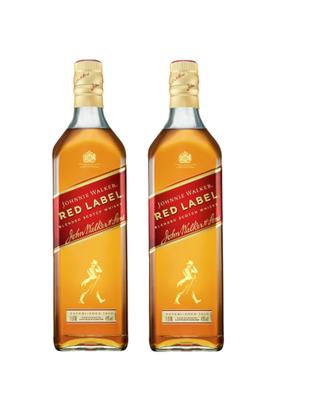 Imagem de Kit Whisky Johnnie Walker Red Label Blended 1l 2 unidades