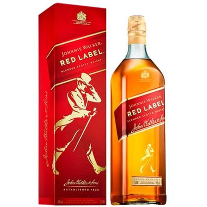 Imagem de Kit Whisky Johnnie Walker Red Label Blended 1l 2 unidades