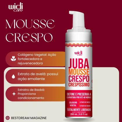Imagem de Kit Widi Care Juba Shampoo Condicionador Encrespando E Mousse Crespo Tratamento Cabelo Vegano