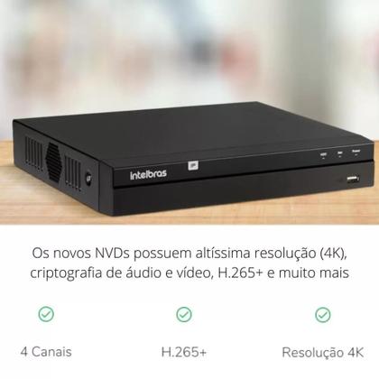 Imagem de Kit Wifi 4 Câmeras Im3 Full Hd Intelbras Nvd 1404 Ip Com HD 1TB WD Purple