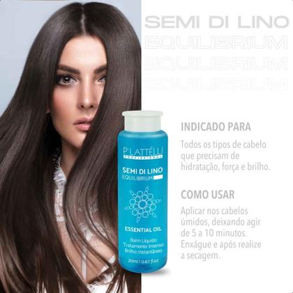 Imagem de Kit x 06 Ampolas 20ml Semi Di Lino Equilibrium Plattelli