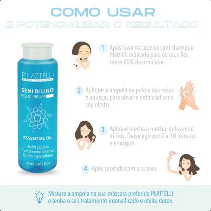 Imagem de Kit x 06 Ampolas 20ml Semi Di Lino Equilibrium Plattelli