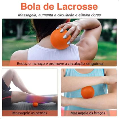 Imagem de Kit Yoga Pilates Fisioterapia com 5 Peças Bastão massageador Rolo de Espuma Bolas de Massagem Lisa e com Textura Faixa Elastica e Bolsa Versátil