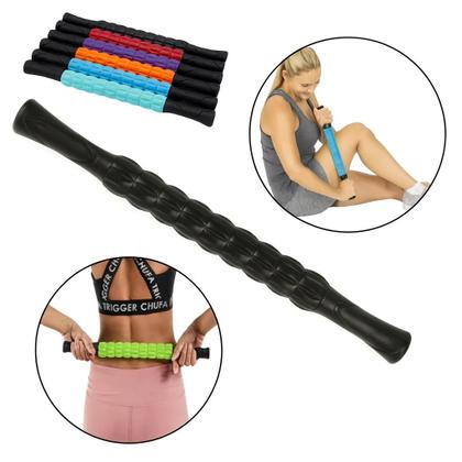 Imagem de Kit Yoga Pilates Fisioterapia com 5 Peças Bastão massageador Rolo de Espuma Bolas de Massagem Lisa e com Textura Faixa Elastica e Bolsa Versátil