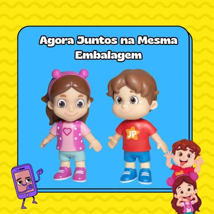 Imagem de Kit Youtuber Bonecos Mini Maria Clara E JP 12cm Personagens Em Vinil Brinquedo Articulado Baby Brink