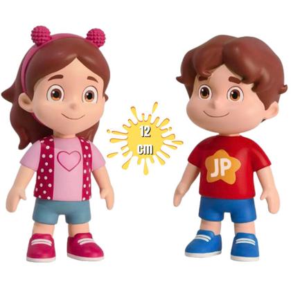 Imagem de Kit Youtuber Bonecos Mini Maria Clara E JP 12cm Personagens Em Vinil Brinquedo Articulado Baby Brink