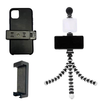 Imagem de Kit Youtuber com Tripé, LED 49 Lâmpadas e Microfone Direcional  Gravações Profissionais