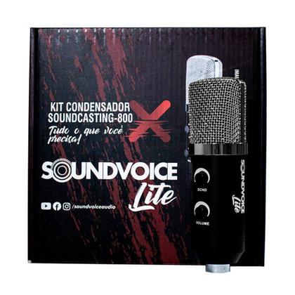 Imagem de Kit Youtuber e Live Microfone Condensador Soudcasting 800X Lite Soundvoice