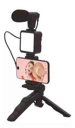 Imagem de Kit Youtuber Vlog Tripé Suporte Celular Led AY-49