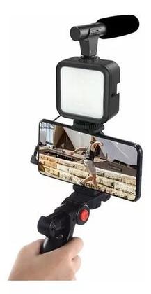 Imagem de Kit Youtuber Vlog Tripé Suporte Celular Led AY-49