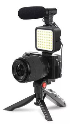 Imagem de Kit Youtuber Vlog Tripé Suporte Led Microfone AY-49