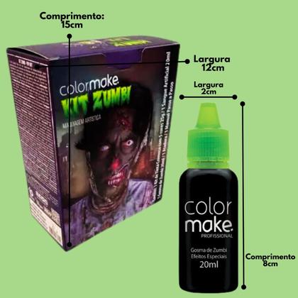 Imagem de Kit Zumbi Terror Halloween Com Atadura Efeitos Especiais