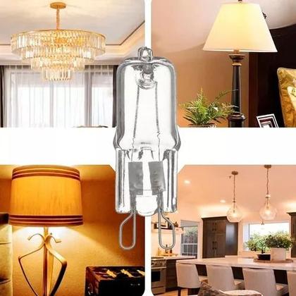 Imagem de Kit10 Lamp Halógena Halopin Bipino 40w 110v G9 TRANSPAR Dimeri