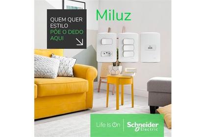 Imagem de Kit10 Modulo Interruptor Simples Alumínio Miluz Sch S3B72012