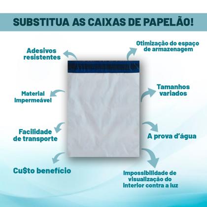Kit100Uni Envelope De Segurança Flyer Padrão Envio Correio Embalagem Plástico - Rioflex Imagem de Kit100Uni Envelope De Segurança Flyer Padrão Envio Correio Embalagem Plástico