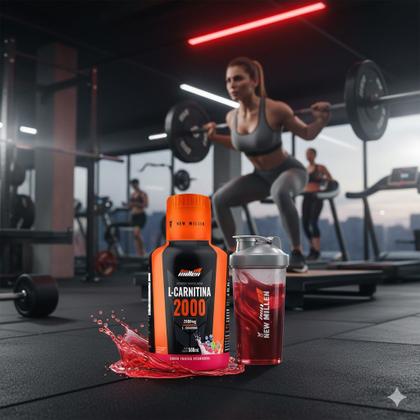 l-carnitina new millen Kit2 l carnitina frutas vermelhas energia e performace 500ml - NEW MILLEN -  Suco