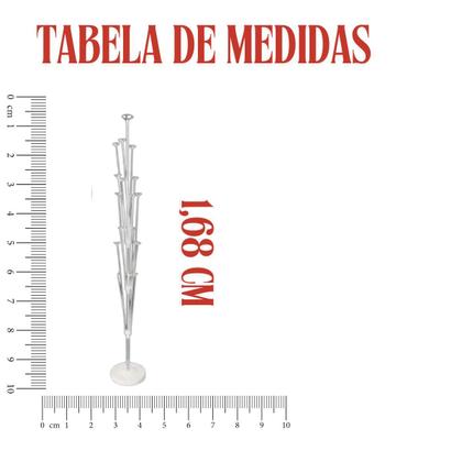 Imagem de kit2 Suporte Balão Base Bexiga 1,68m Armação Decoração Festa