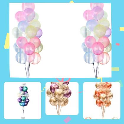 Imagem de kit2 Suporte Balão Base Bexiga 1,68m Armação Decoração Festa