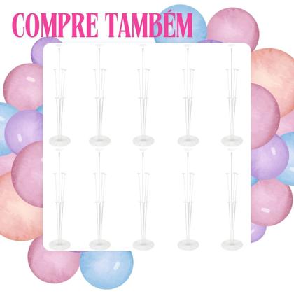 Imagem de kit2 Suporte Balão Base Bexiga 1,68m Armação Decoração Festa