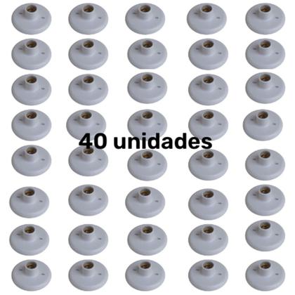 Imagem de Kit40  Plafonier Plafon Branco 100w E27 Bocal Porcelana Opl