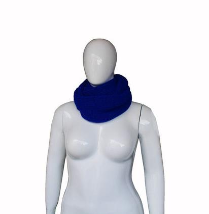 Imagem de KIT5 Cachecol De Tricô Max Gola Fechada Feminina Inverno Azul-Royal