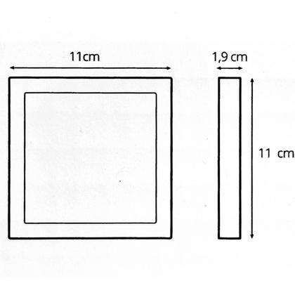 Imagem de KIT6 Painel Plafon Embutir Luminária LED 6W Quadrado Branco Frio 6500K