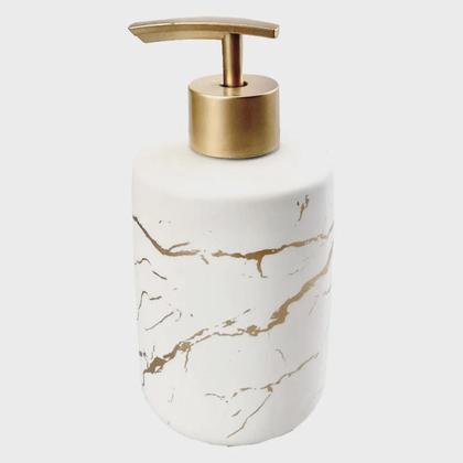 Imagem de Kits Banheiro Lavabo de Porcelana Dispenser Sabonete Premium