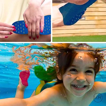 Imagem de kits com 3 palmilhas de proteção de temperatura rosa e azul