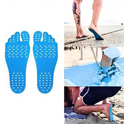 Imagem de kits com 3 palmilhas de proteção de temperatura rosa e azul