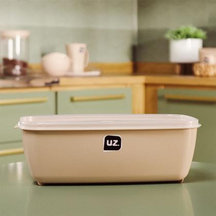 Imagem de Kits Potes Multiuso Premium Retangular 0,5L, 1,5L, 3L Praticos Plástico PP com Tampa Transparente Resistente e durável Micro-ondas