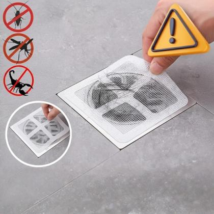 Imagem de Kits Telas Protetoras Adesivas Para Ralo 10x10cm  Evita Entupimentos, Insetos e Mantém Seu Banheiro Sempre Limpo