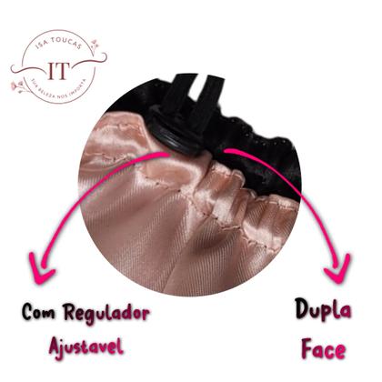 Imagem de Kits Touca Nero, Touca Plástica De Banho, Fronha de Cetim e Scrunchies