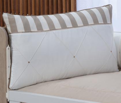 Imagem de Kkit enxoval para berço bebê microfibra modelo meia trança ternura bege neutro