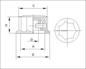 Imagem de Knob com parafuso padrão MXR - MF-B03 - Preto