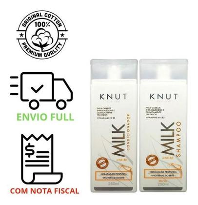 Imagem de Knut Milk kit Hidratação Profunda tratamento enfraquecidos quimicamente tratados Shampoo 250ml + Condicionador 250ml 