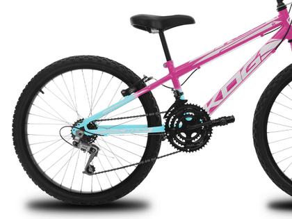 Imagem de KOG Bicicleta Aro 24 Infantil Feminina com Quadro Rebaixado e Design Charmoso