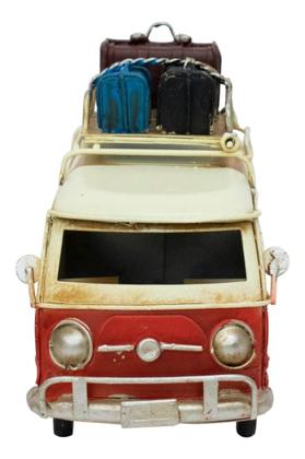 Imagem de Kombi Vermelho Porta Retrato 11x16.5x7cm Estilo Retrô - Vint