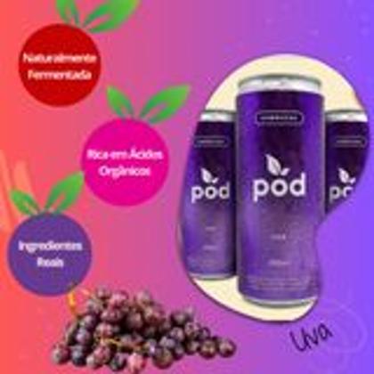Imagem de Kombucha Sabor Uva Lata 310ml Pod Kombucha