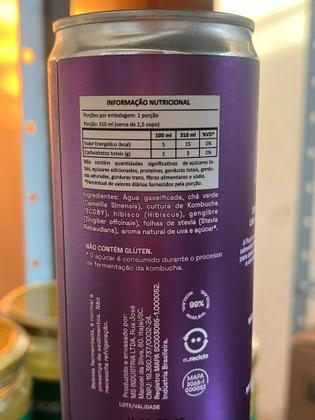 Imagem de Kombucha Sabor Uva Lata 310ml Pod Kombucha