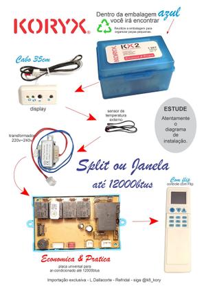 Imagem de Koryx - placa eletronica universal para ar condicionado até 12000btus