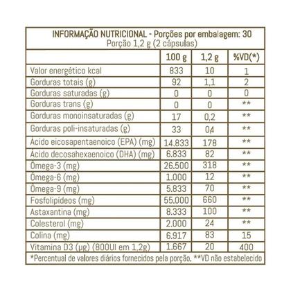 Imagem de Krill Oil Ômega 3 Alta Biodiversidade 60 Cápsulas 590Mg