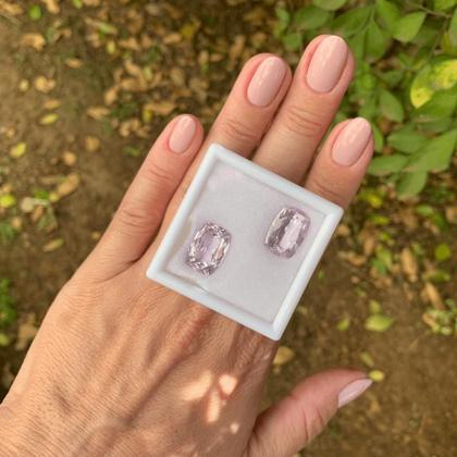 Imagem de Kunzita Cushion Par 16,05ct