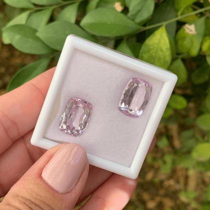 Imagem de Kunzita Cushion Par 16,05ct