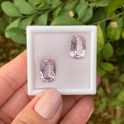 Imagem de Kunzita Cushion Par 16,05ct