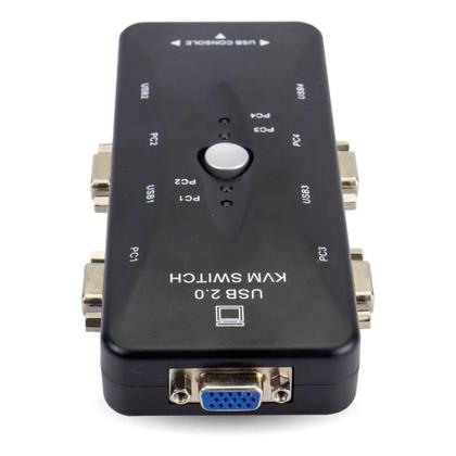 Imagem de Kvm Switch 4 Portas Vga Usb Chaveador Monitor Teclado