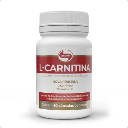 Imagem de L-Carnitina e Vitamina B6 60 Capsulas Vitafor